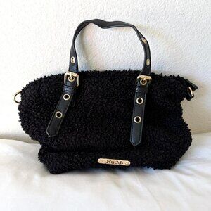 MUDD mini handbag black fleece bag y2k 2000s